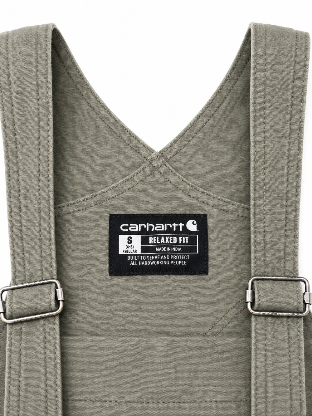 Carhartt women Olive Green Utility Overalls - Picture 2 of 3